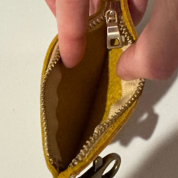 Portland Leather Goods Citrus Keychain Coin Purse Naples Sunflower Vanilla EUC - Picture 3 of 6